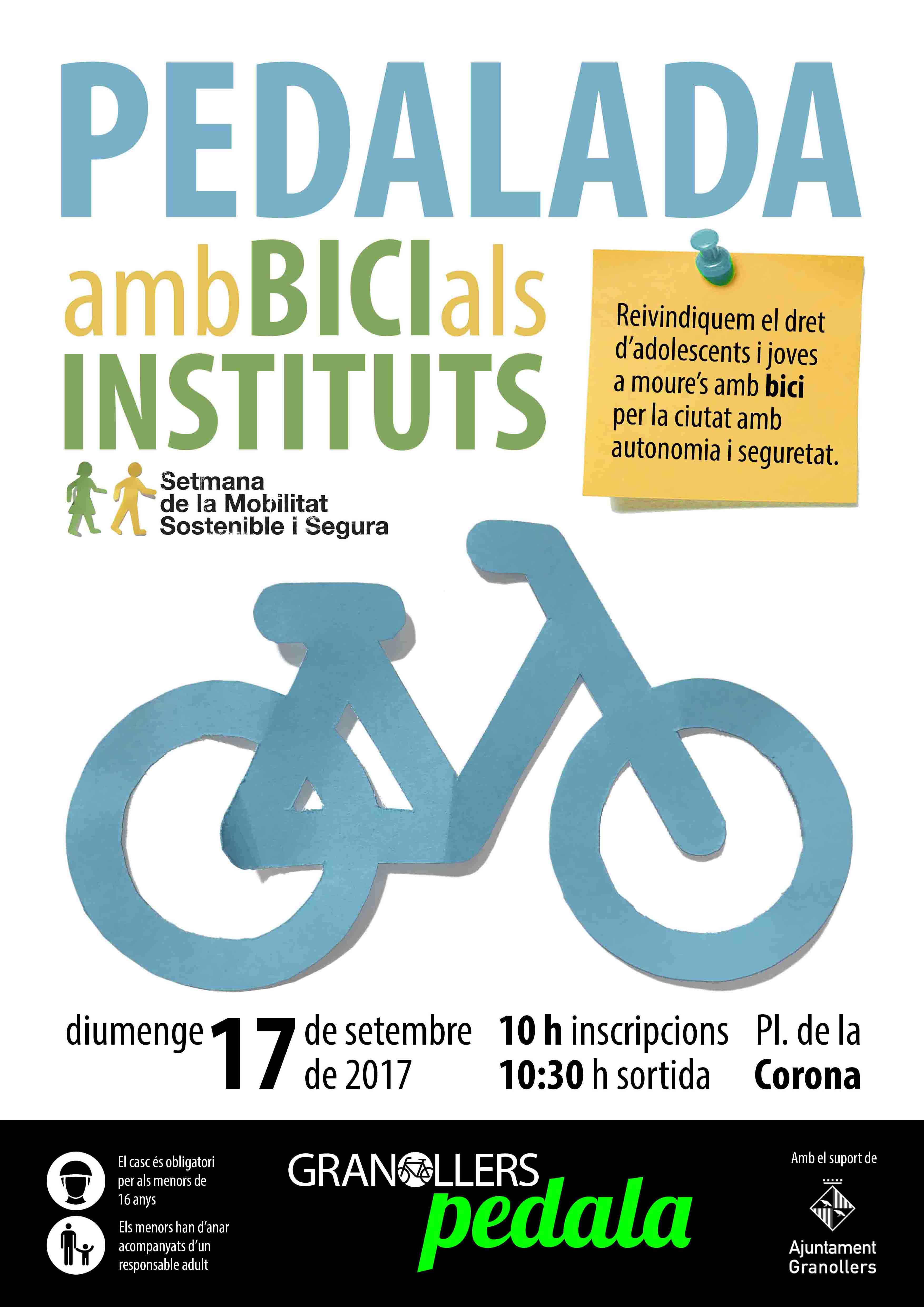 CARTELL PEDALADA INSTITUTS baixa
