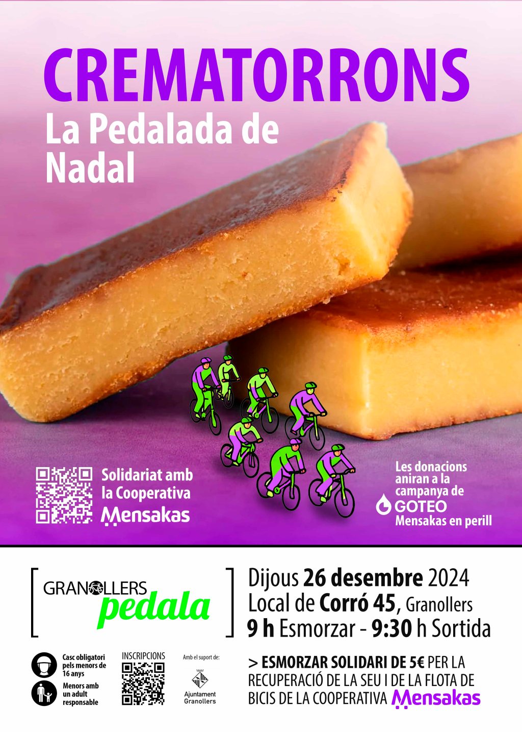 Pedalada Crematorrons solidària amb&nbsp;Mensakas